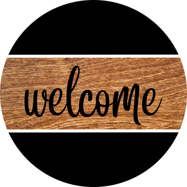 Every Day Door Hanger Welcome Dco - 01332 - Dh 18’ Round Wood